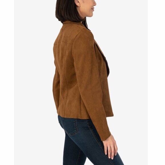 KUT from the Kloth Carina Faux Suede Drape Moto Jacket - Picture 2 of 7